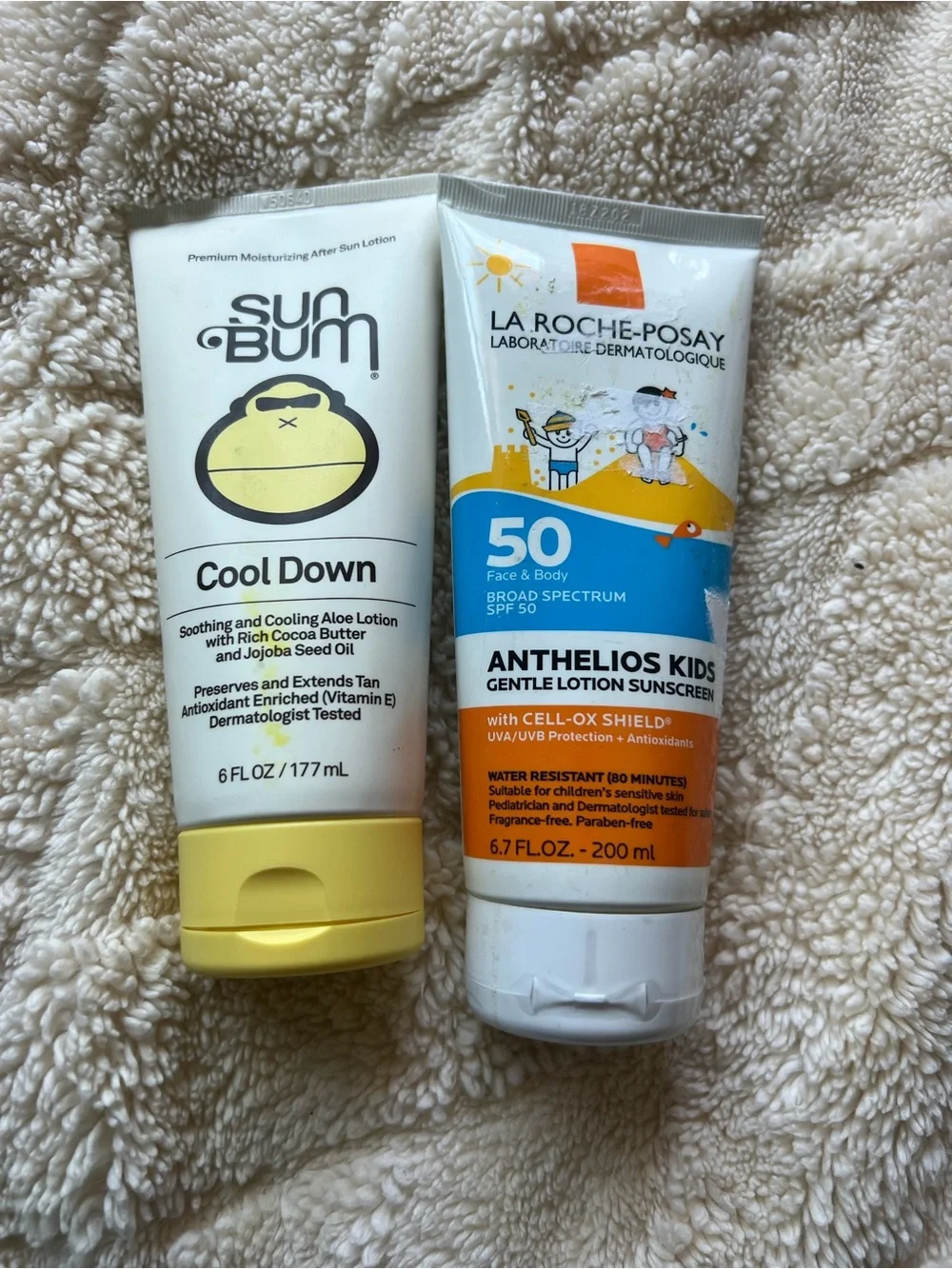 La Roche-Posay Kids SPF 50 Gentle Lotion Sunscreen & Sun Bum Cool Down Lotion